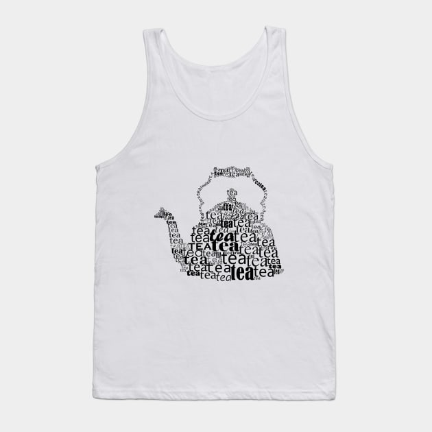 Typographic teapot Tank Top by hedehede